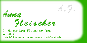 anna fleischer business card